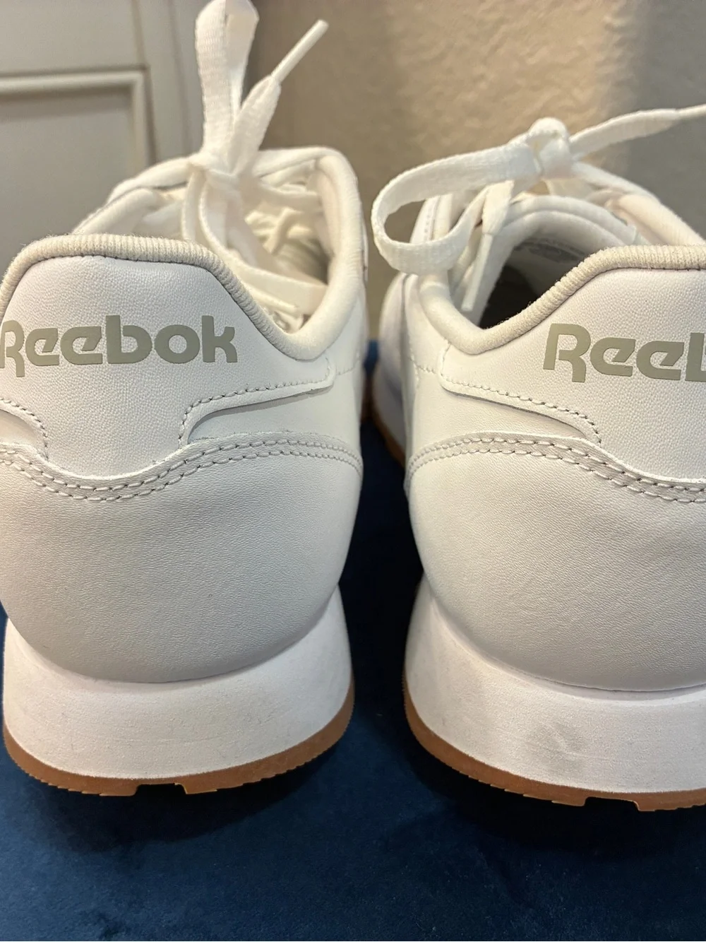 Reebok White Sneakers with Gum Outsole